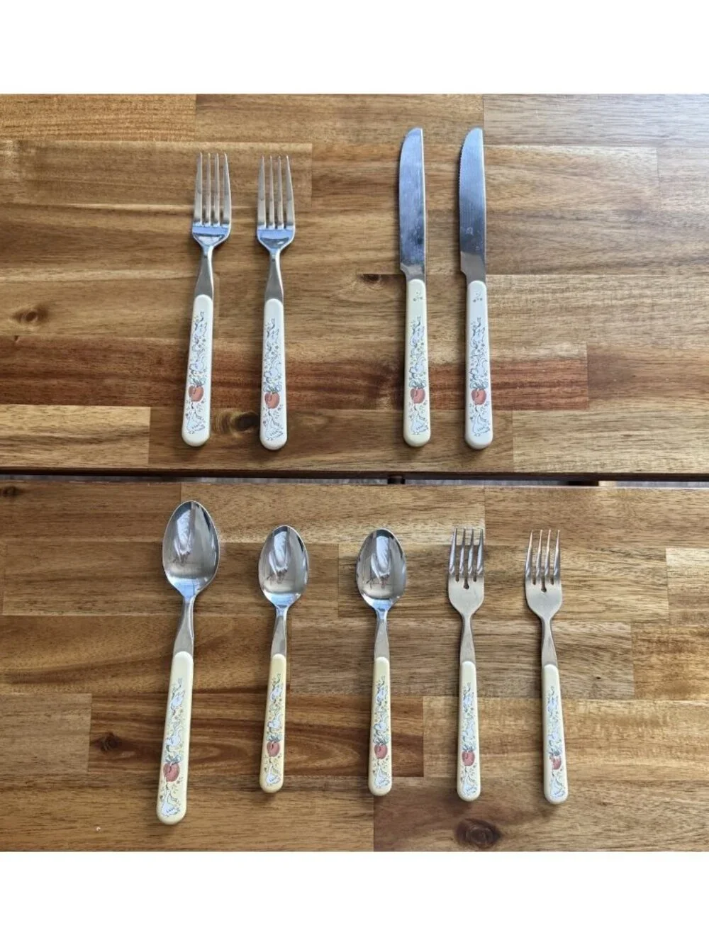 Marmalade Goose Fruit Country Flatware Silverware 9‎ Pieces Mixed Japan Cottage